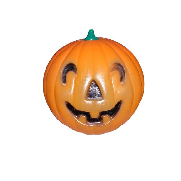 Halloween Plastic Blow Mold Jack-O-Lantern Pumpkin Tabletop  Decoration - Picture 1 of 10
